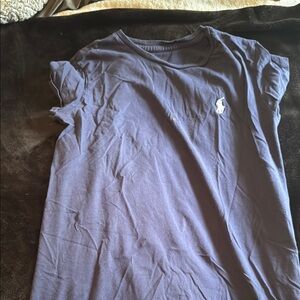 Navy Blue T-Shirt with White Logo